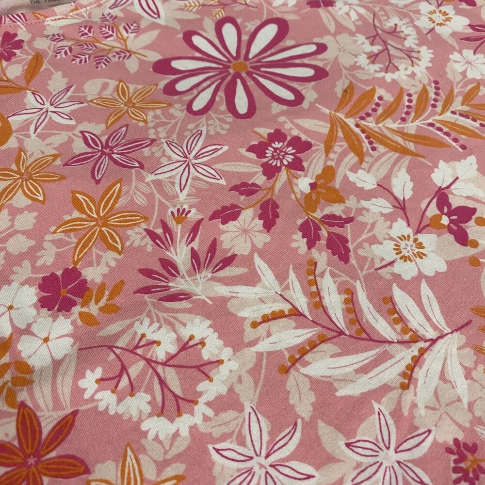 Talbots Top Womens XL Tee Floral Shirt Pink Orange Work Office Coastal Cottage - Picture 11 of 12